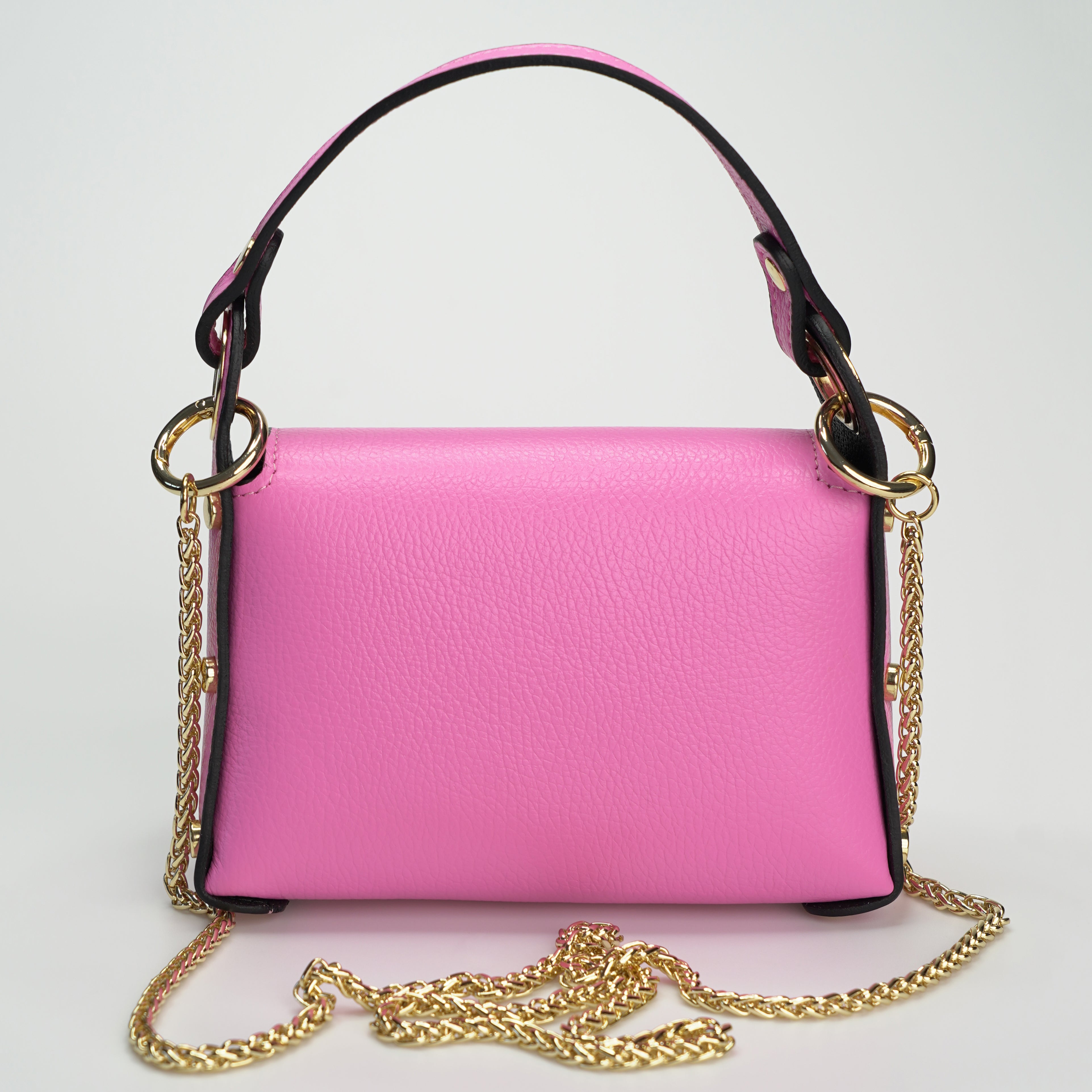 Geanta cu Albina Din Piele Naturala Mini Cu Lant Bee - Roz – ShoesUp