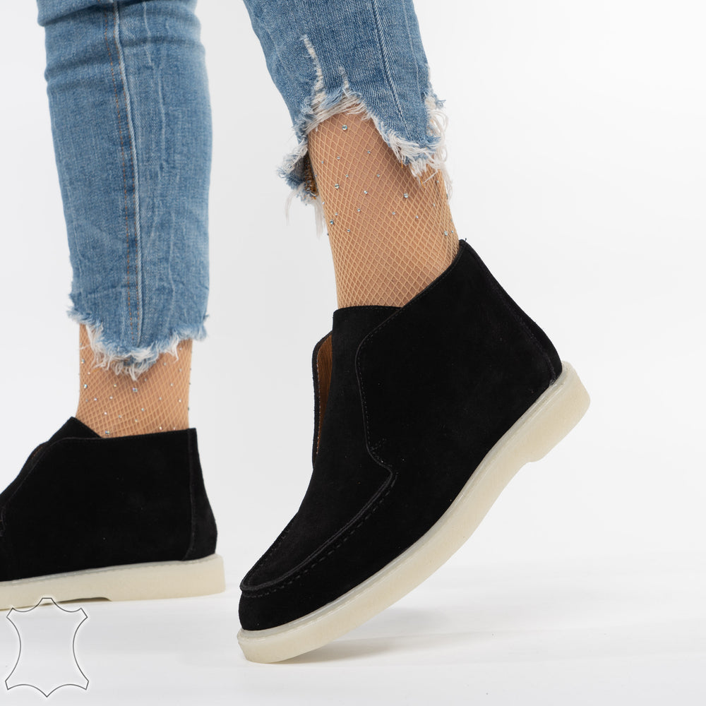 
                      
                        Mocasini Loafers Din Piele Intoarsă Suede Melek - Negri
                      
                    