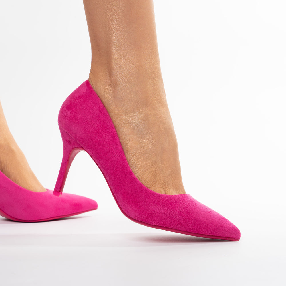 
                      
                        Pantofi Stiletto Clasici din Velur - Nastya Fuchsia
                      
                    