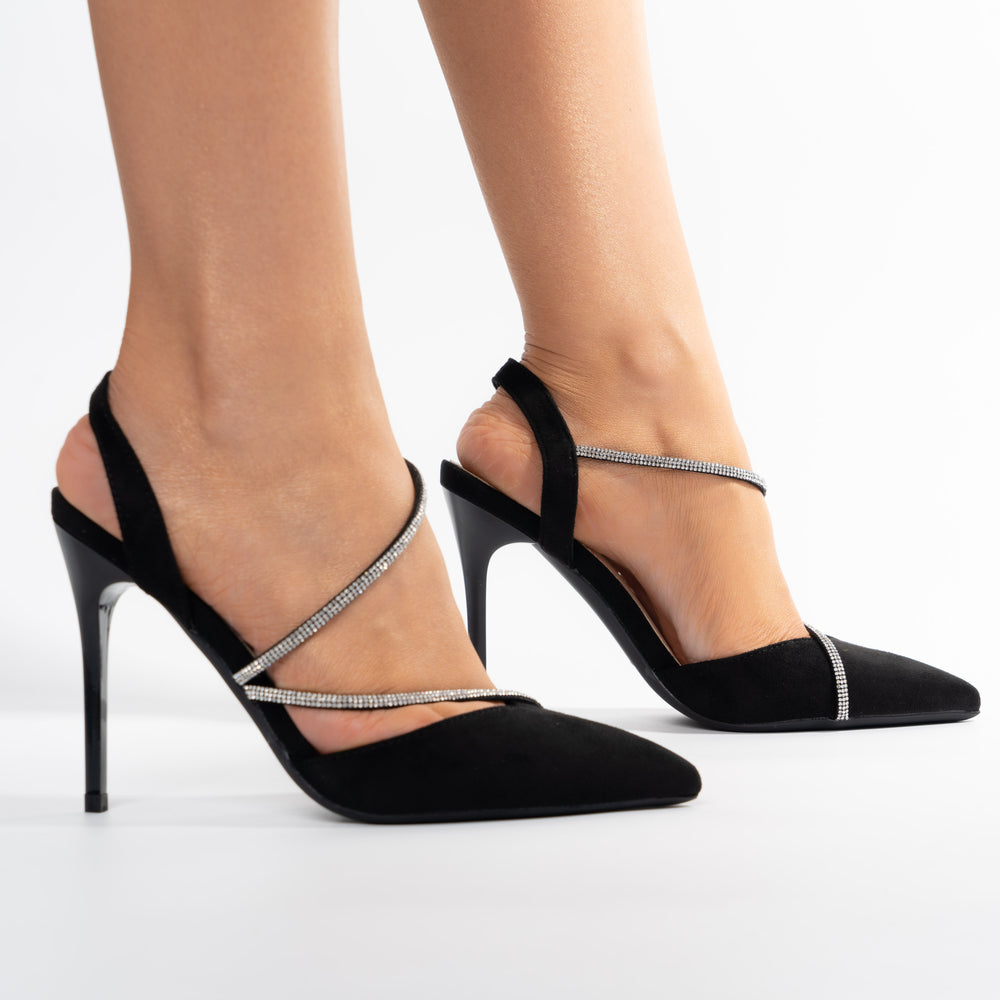 
                      
                        Pantofi Eleganti Stiletto Cu Barete Strasuri Si Toc Subtire - Mona
                      
                    