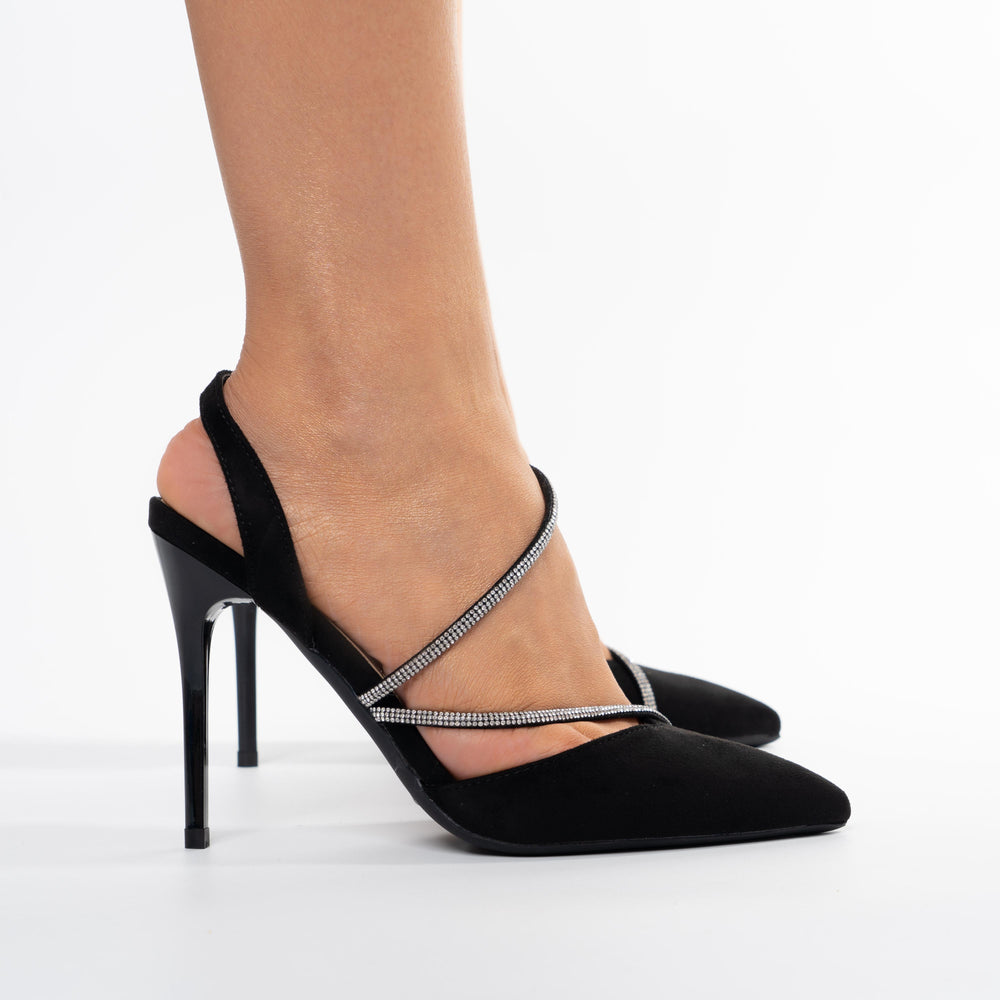 
                      
                        Pantofi Eleganti Stiletto Cu Barete Strasuri Si Toc Subtire - Mona
                      
                    