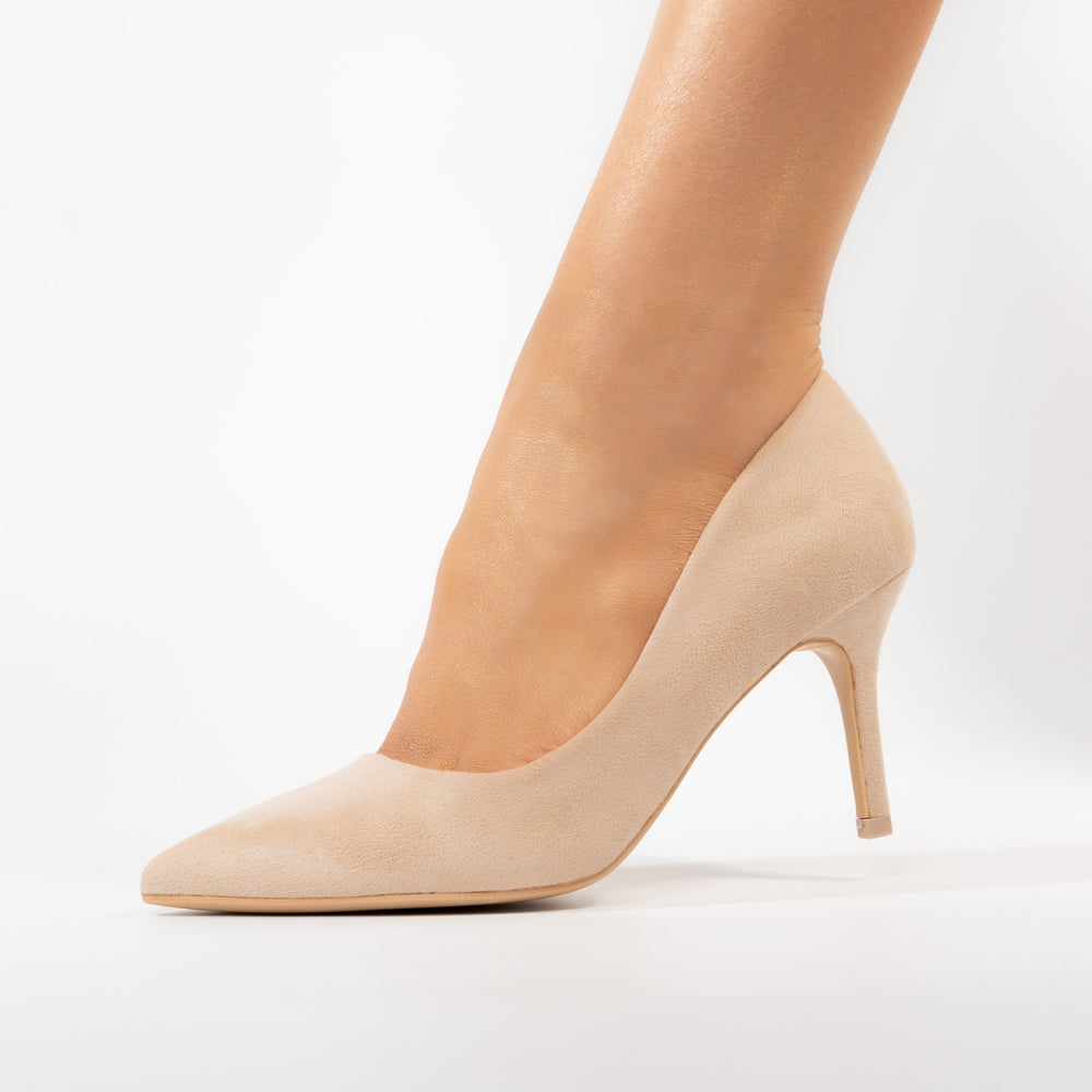 Pantofi Stiletto Clasici - Nastya Bej Velur