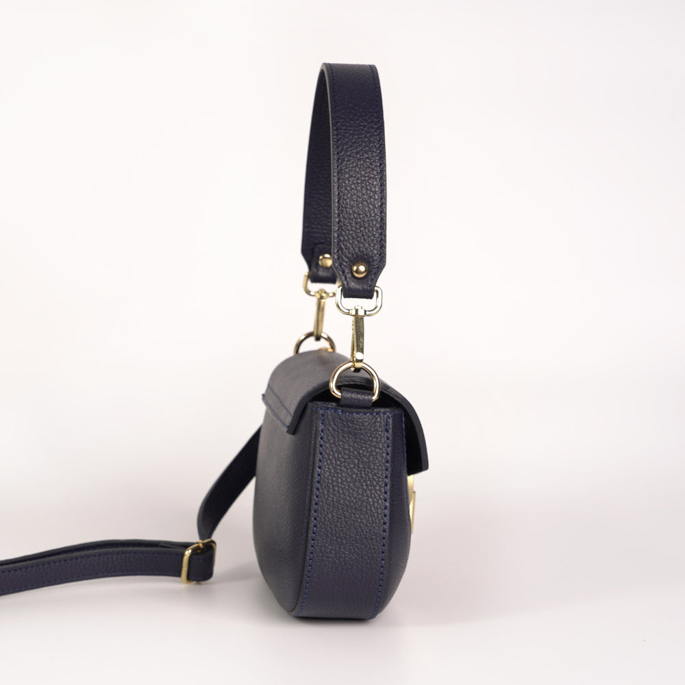 
                      
                        Geanta Din Piele Naturala Mica Crossbody Ingrid - Albastru Navy
                      
                    