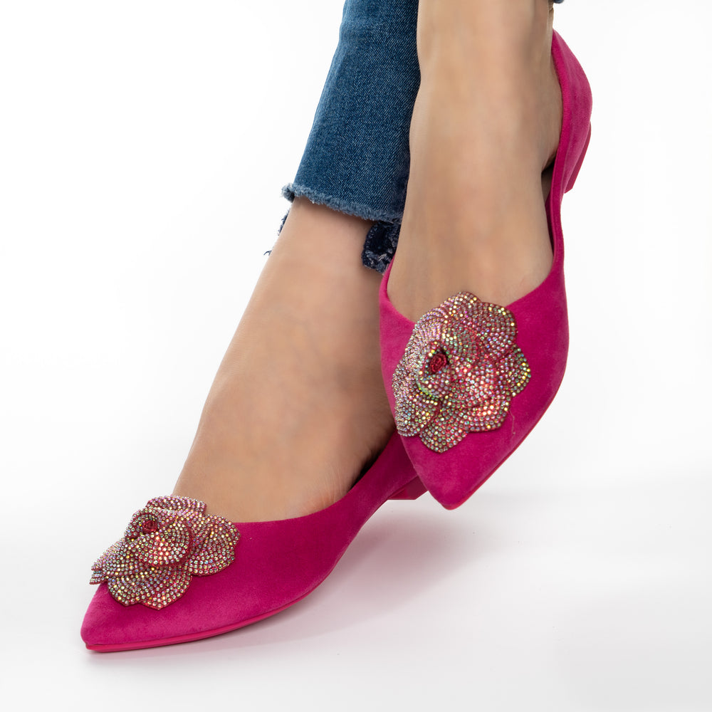 
                      
                        Balerini Accesorizati Cu Flori Stralucitoare - Amy Fuchsia
                      
                    