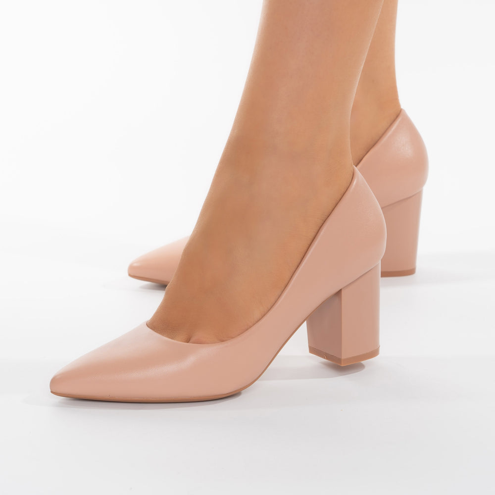 
                      
                        Pantofi Cu Toc Mic Patrat 7cm - Teodora Nude
                      
                    