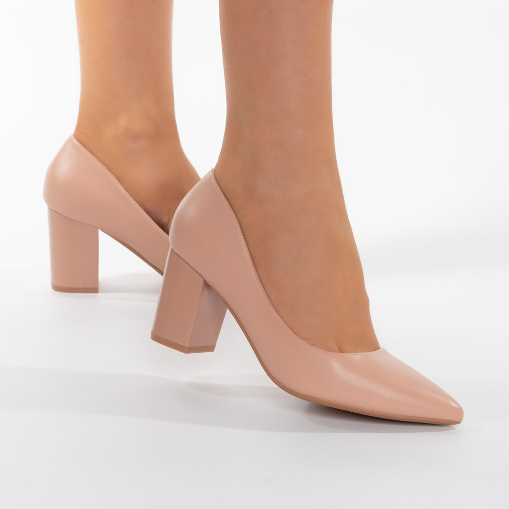 
                      
                        Pantofi Cu Toc Mic Patrat 7cm - Teodora Nude
                      
                    