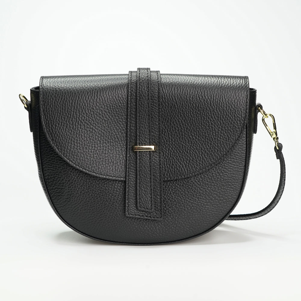 
                      
                        Geanta Din Piele Naturala Medie Crossbody Bianca - Neagra
                      
                    